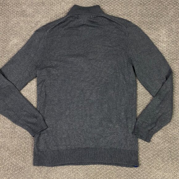 Mizzen + Main Quarter Zip Sweater Men's Small Gray 1/4 Zip Pullover and - Picture 6 of 13